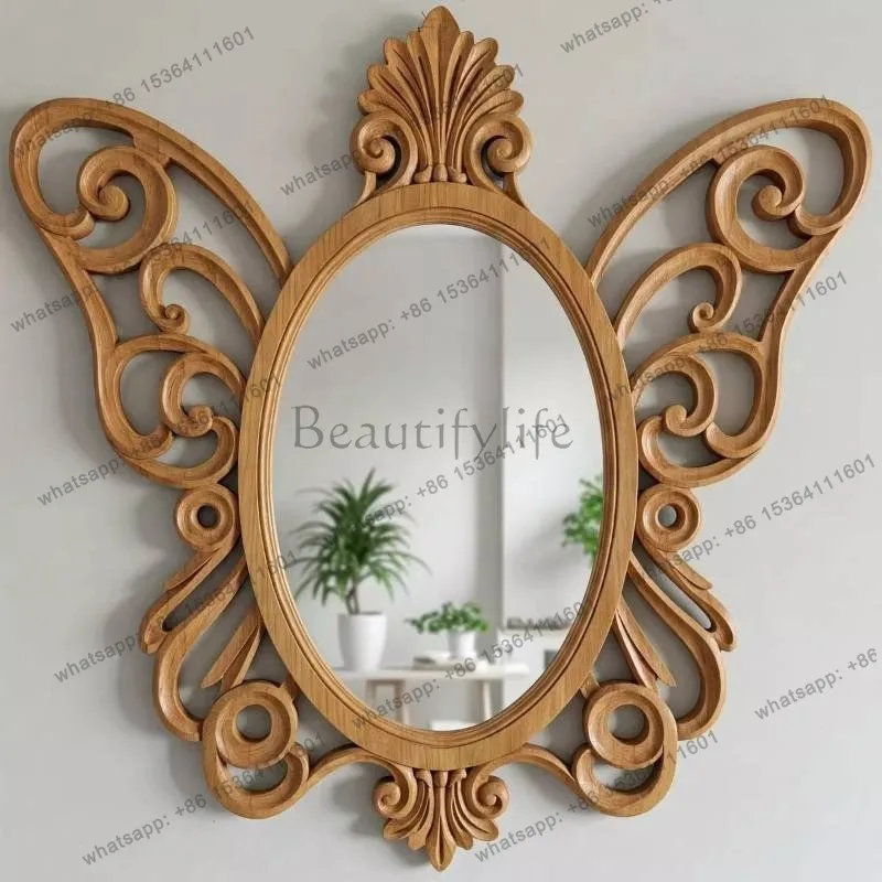 Irregular Big Decorative Mirrors Retro Luxury Bedroom Wall Make Up Mirror Vanity Aesthetic Girls Espelho Room Decoration