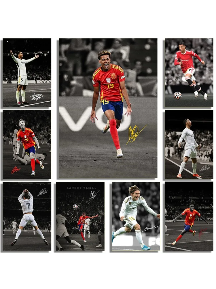 Affiche d'art de Portrait d'étoile d'athlète classique et populaire, impression sur toile, tableau d'art mural, décoration de maison de chambre à coucher, cadeau sans cadre