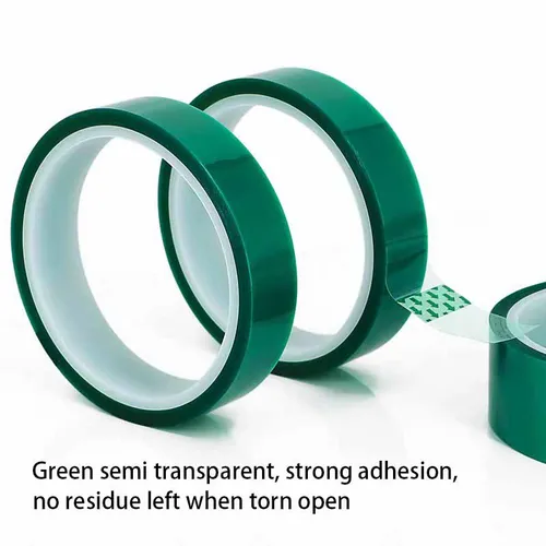 Imagen 2 del producto La cinta PET verde de alta temperatura se utiliza para galvanoplastia, soldadura, blindaje de pintura para hornear y protección de componentes electrónicos