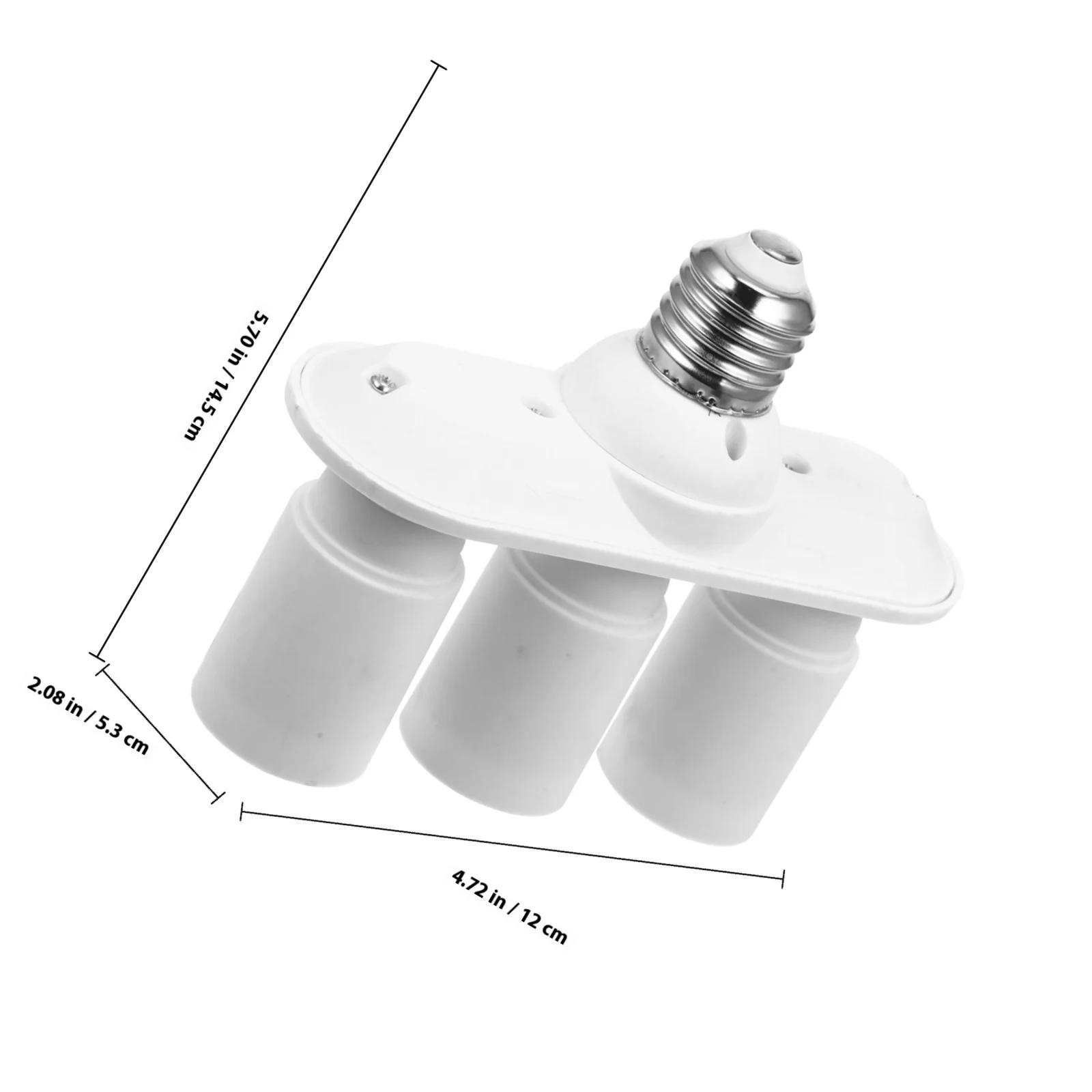 دائم E27 E26 3e27 26 محول مأخذ التوصيل البلاستيك المصباح الكهربي الفاصل للاستخدام المنزلي مكتب يعزز أجهزة الأجهزة الكهربائية فائدة #4