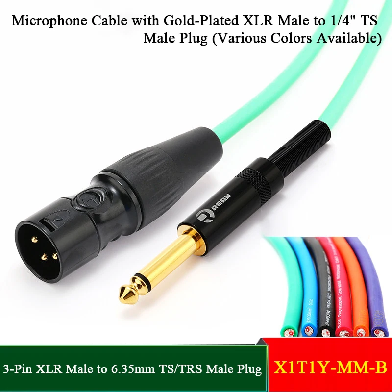 

HiFi 6.35mm TS to XLR Male Cable 6.5 to XLR Line for Amplifier Mixer Audio Cable Professional Audio Connection Wire
