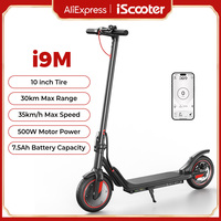 iScooter i9M Electric Scooter 500W 10inch Electric Scooter Adults 7.5Ah 35km/h Foldable Scooters 30KM Max Range e scooter