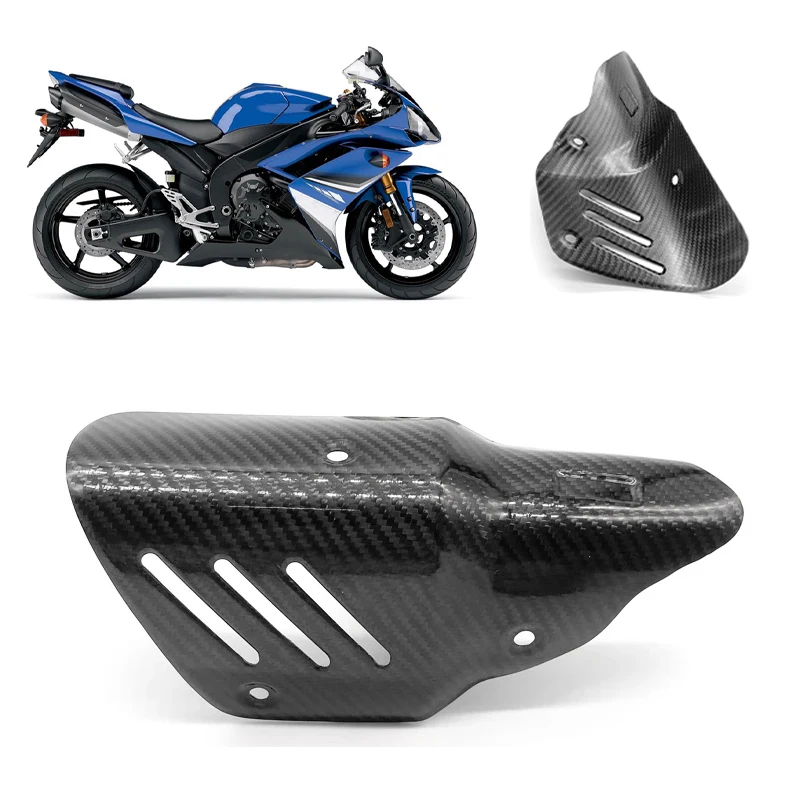 For YAMAHA YZF R7 R1 R1M MT10 Motorcycle Exhaust Muffler Escape Moto Modified Carbon Fiber Heat Shield Cover Guard Accessories