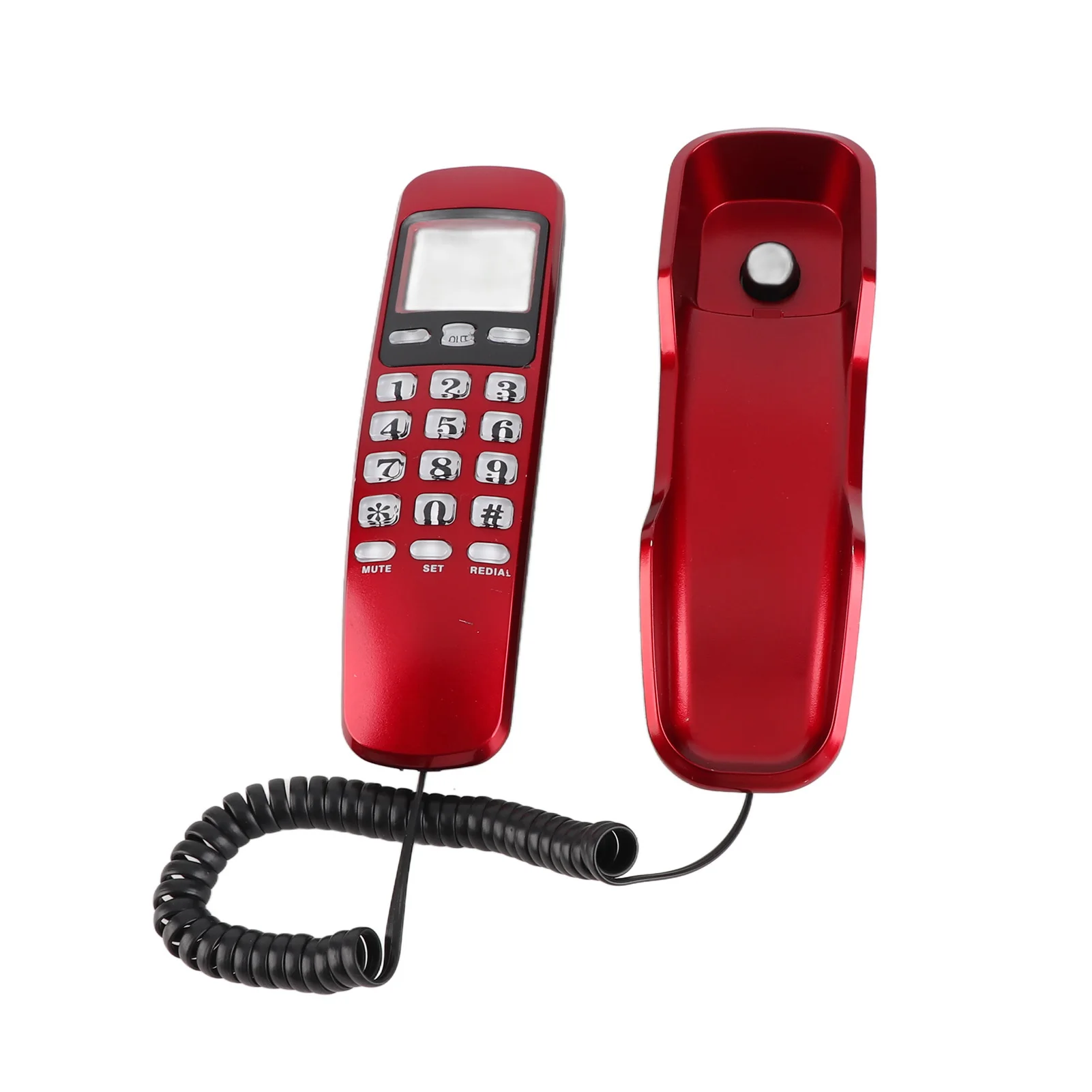 هاتف أرضي مثبت على الحائط مع نظام معرف المتصل المزدوج ، هاتف صغير ، وظيفة معاودة الاتصال ، سلكي ، ثابت ، منزل ، فندق