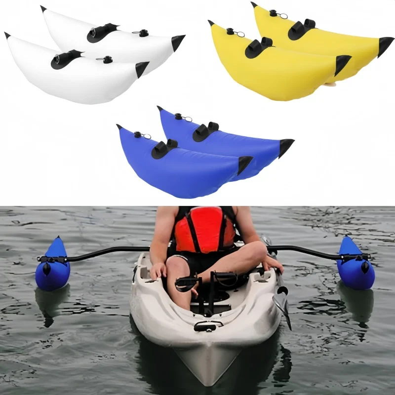 Kayak PVC Inflatable Float with Side Bracers Kayak Fishing Standing Float Stabilization System Kit