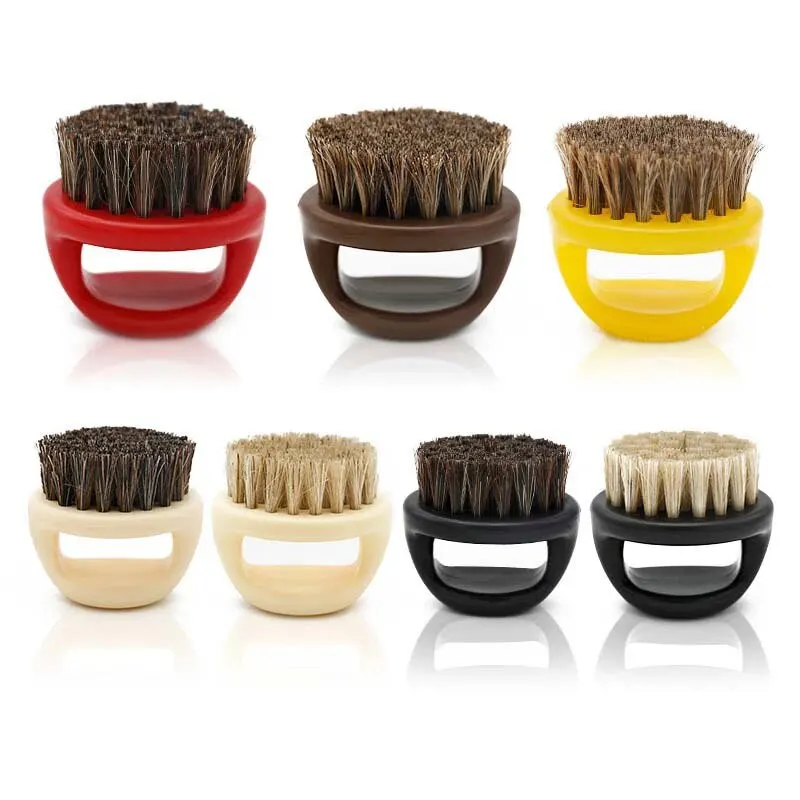 Professional Men Bristle Beard Shaving Brushes Ring Barber Hair Removal Neck Duster Cleaning Brush Salon Hairdresser Tools