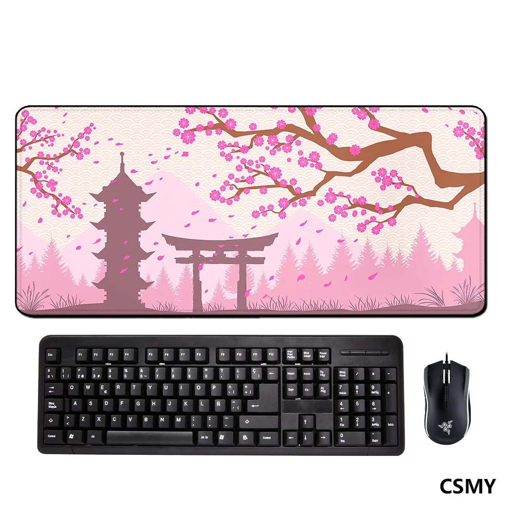 Alfombrilla de ratón grande para juegos, accesorios de configuración de escritorio, hermosas vistas, 900x400, para Pc