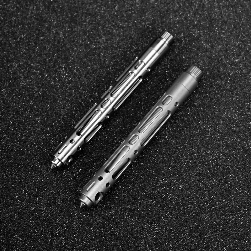 Threaded Design Titanium EDC Pen Tungsten Window Breaking Tool  Anti Allergy and Static No Rust