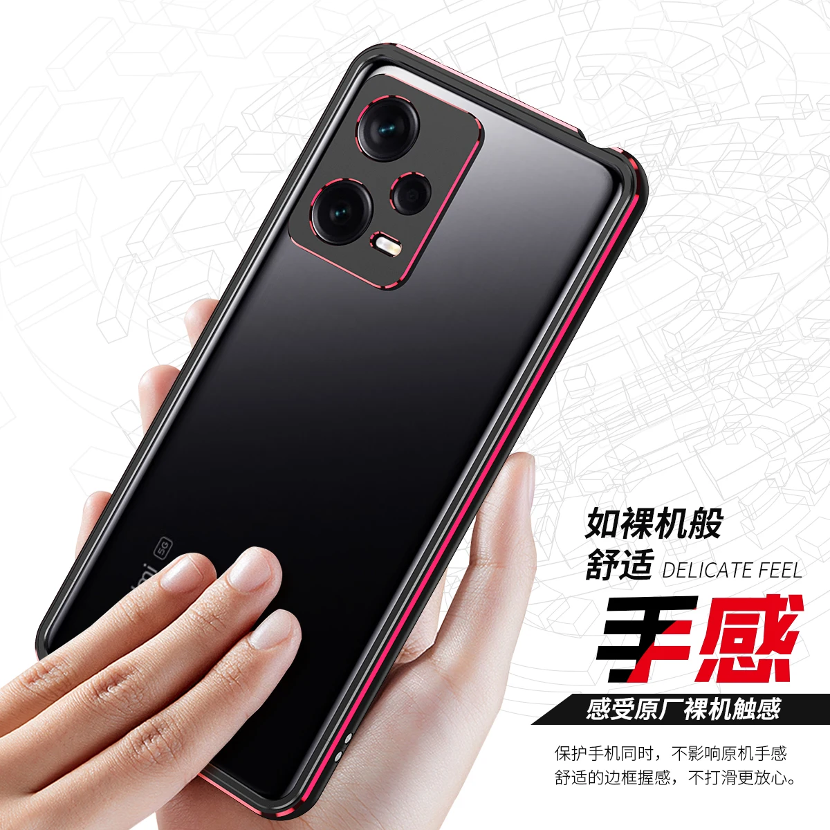 Bumper Case For Redmi Note 12 Turbo Aluminum metal Frame Slim Cover note 12 Pro Plus phone case + carmera Protector Bumper Funda