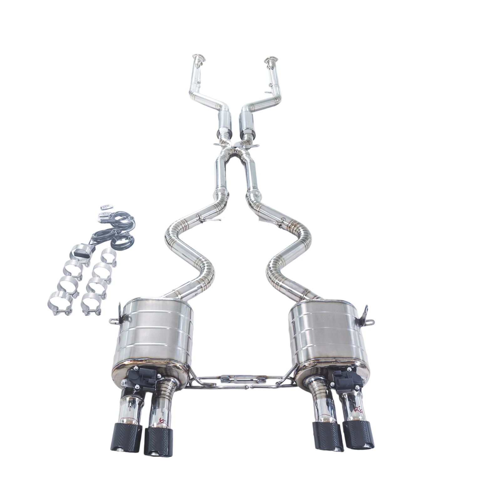 GFC Catback Exhaust Muffler for BMW M3 M4 3.0L 4.0L Car Electric Valve Exhaust System Features Titanium Alloy Pipe.