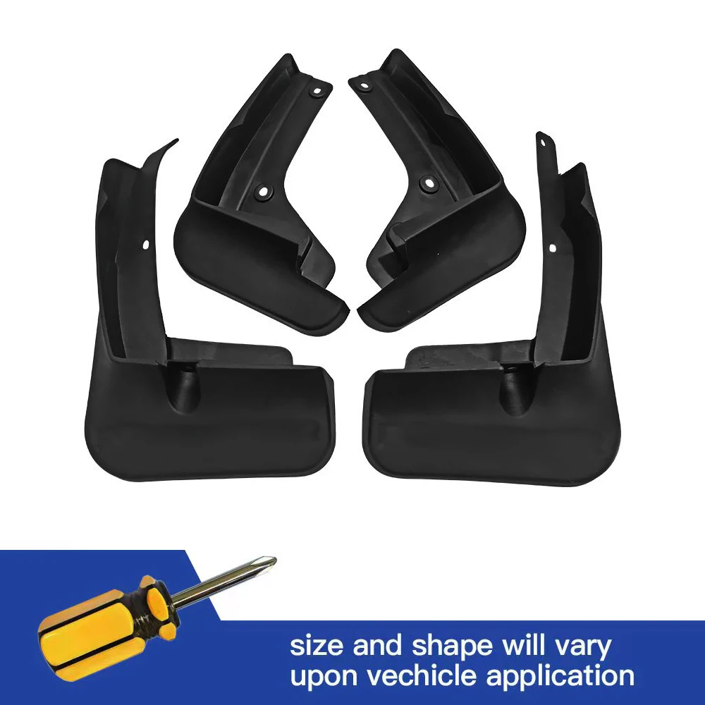 4Pcs Front & Rear Mud Flaps Splash Guards Mudguards Black For Compact Subaru Forester 2019 2020 2021