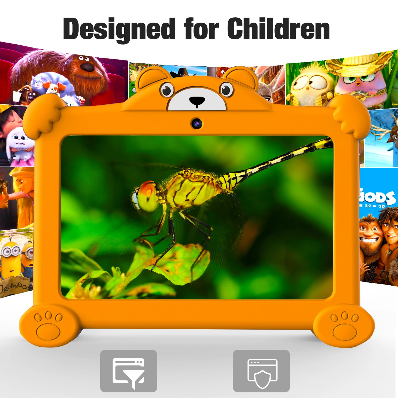 Nuovo tablet WiFi da 7 pollici 5G Quad Core 4 GB RAM 64 GB ROM Bambini che imparano l'educazione Tablet Android 11 PC Doppia fotocamera Google 4000 mAh