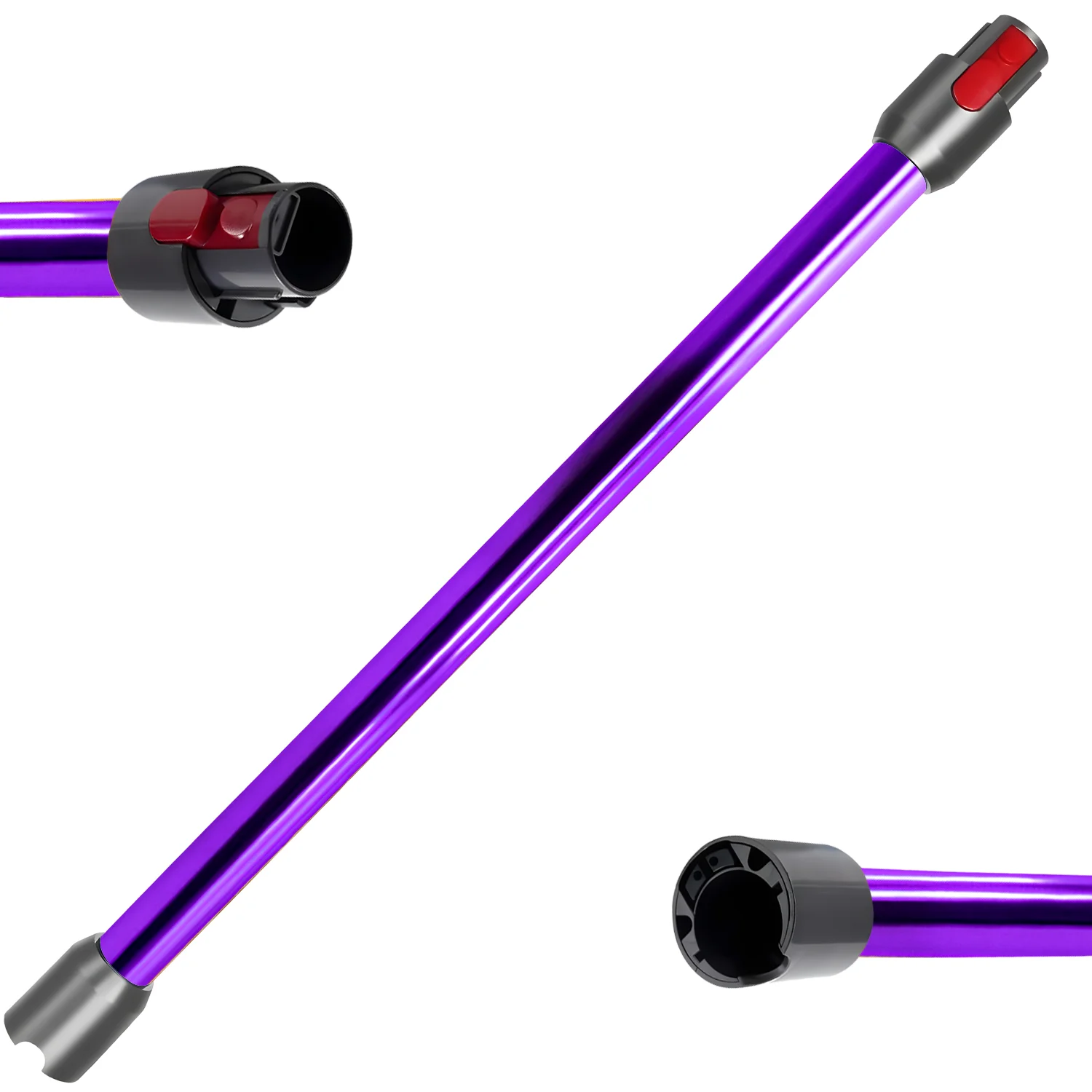 Extension Wand Compatible for Dyson V7 V8 V10 V11 V15,Vacuums Attachment Pipe 74CM (Purple).