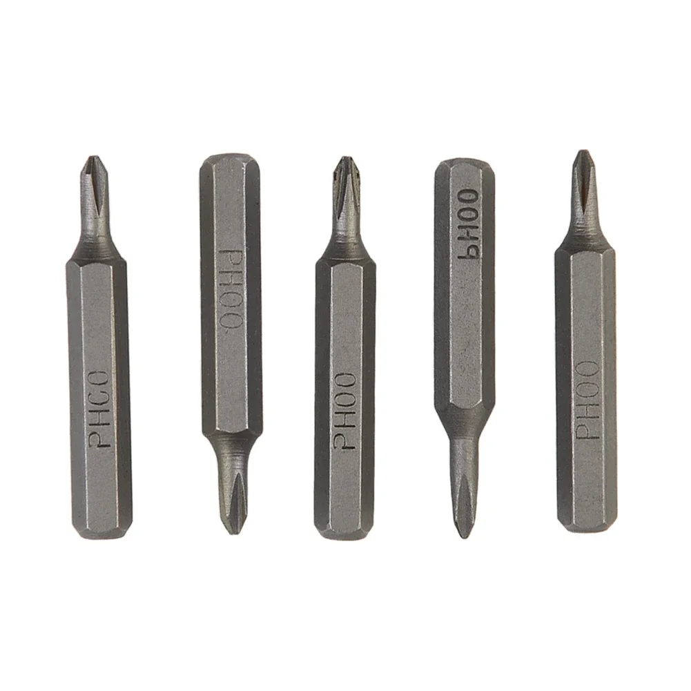 5pcs H4×28mm Cross Screwdriver-Bits PH0000 PH000 PH00 PH0 PH1 PH2 4mm Hex Shank DIY Hand-Tools Phillip Screwdriver Drills-Bits