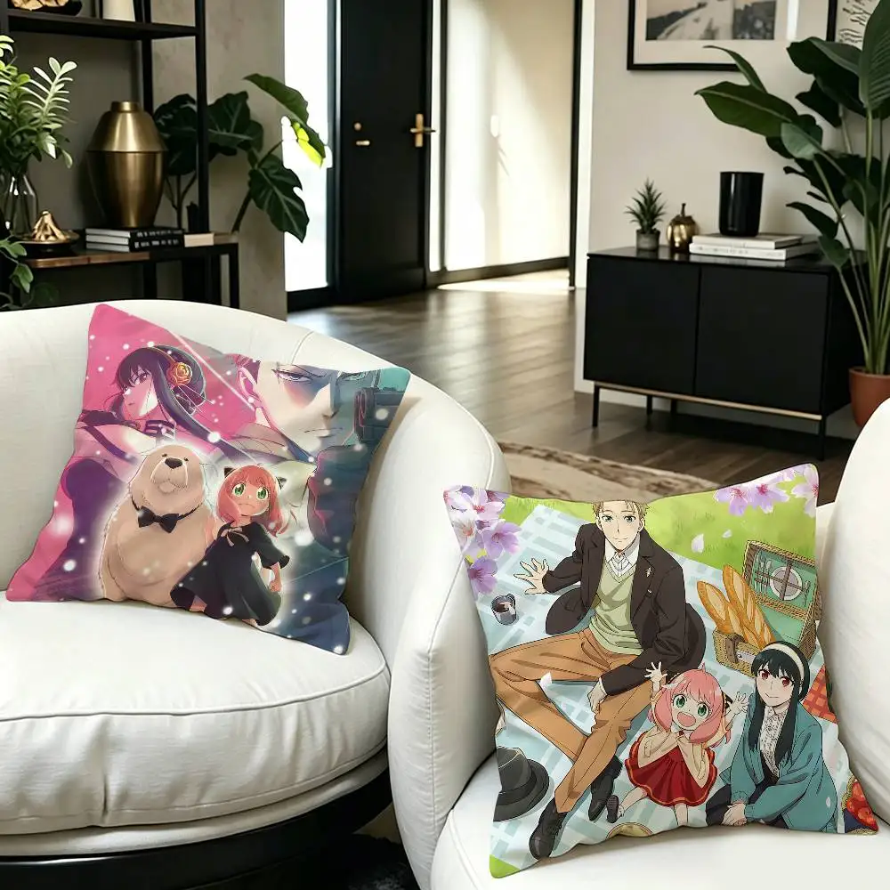 Classic Retro Wall Art, Anime Spy X Family, HD Canvas Printed Pillow Anime Pillow Sofa Bed Head Pillow Cover Cushion Cover Fashi