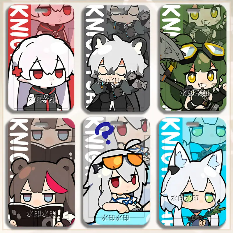 Muelsyse Amiya Anime Card Cover Arknights Q Version Cartoon Protective Cover for Subway Cards Credit Cards Game Peripheral Gift