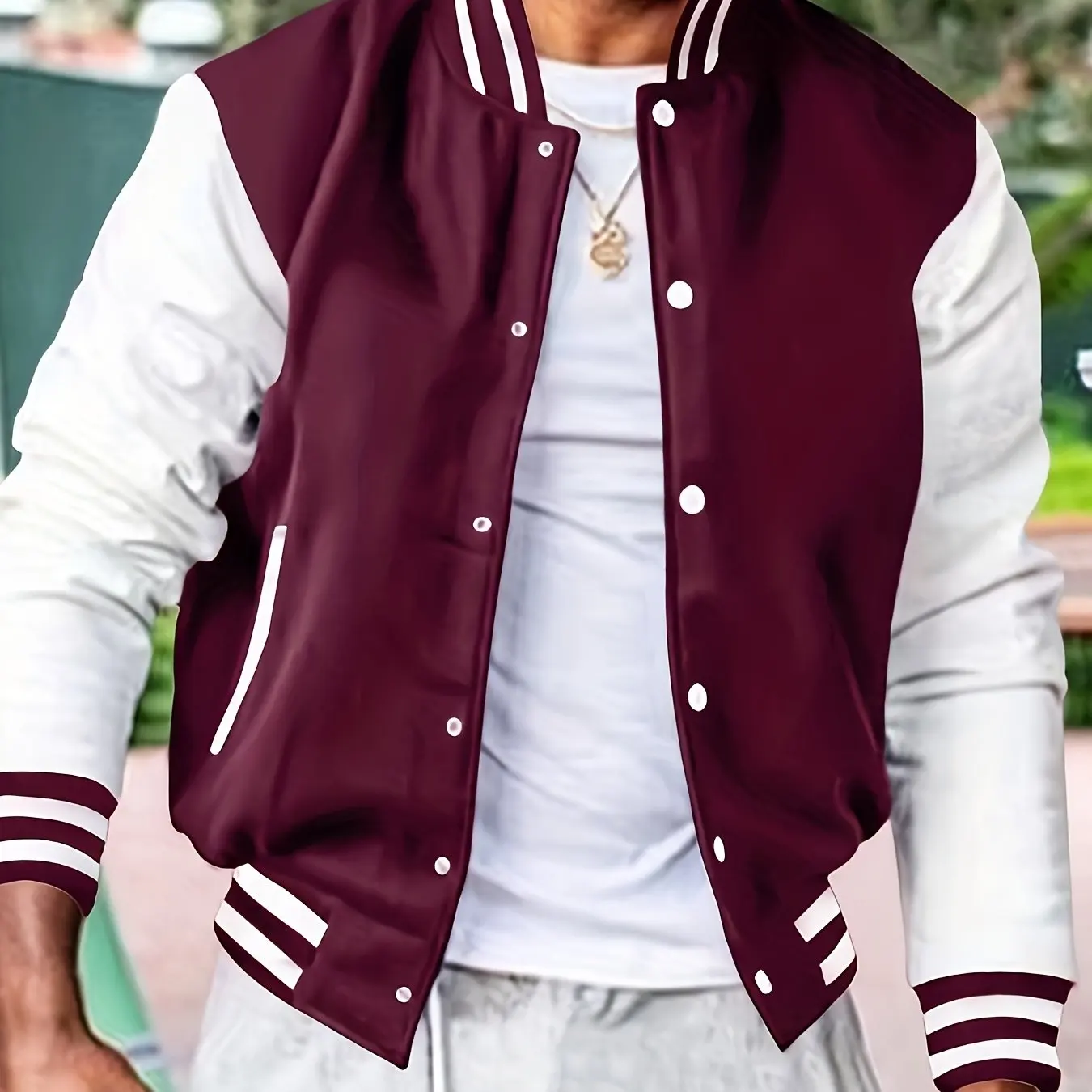 Autumn and Winter Men's Fashion Simple Solid Color Loose Casual Men's and Women's Streetwear Baseball Jacket