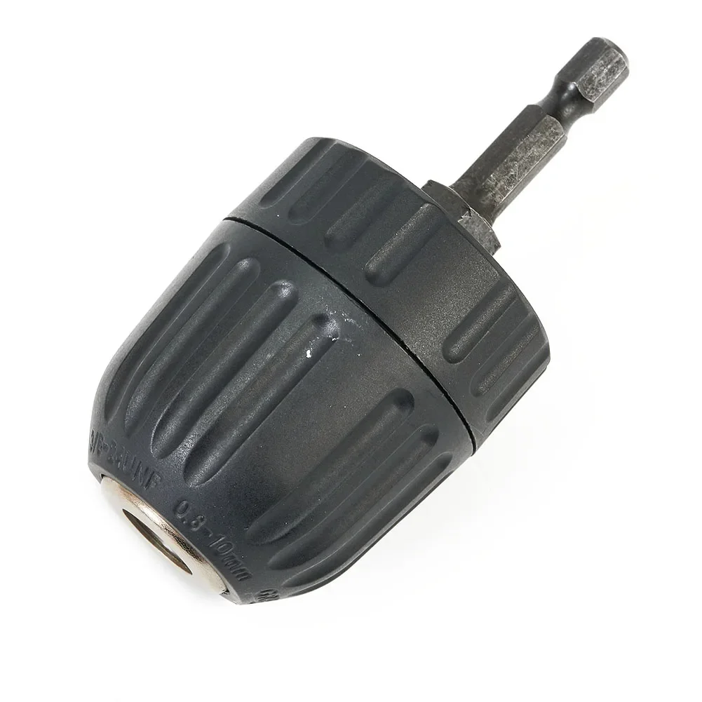 Keyless Drill Bit Adapter featuring Quick Change Mechanism Compatible with 9 3mm Axles and Constructed from Metal and Plastic