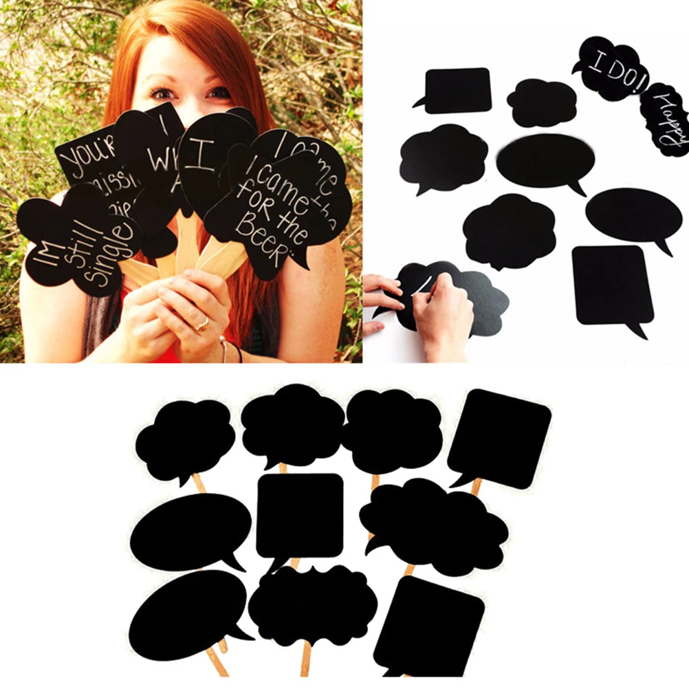 

2 Sets/20pcs Party Photo Sign Small Blackboard Props Photography Graduation Selfie