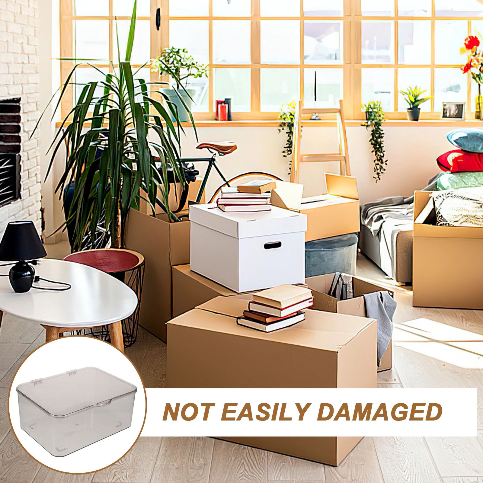 

Tea Set Storage Box Clear Storage Box Desktop Makeup Storage Case Office Storage Case Storage Bin Lidded Container Box