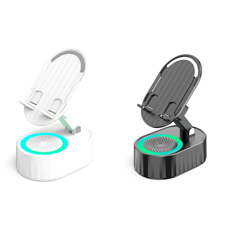 RGB Foldable Intelligent Sensor Speaker Put And Play 9D Hifi Surround Music As Power Bank For Mobile Phone Holder