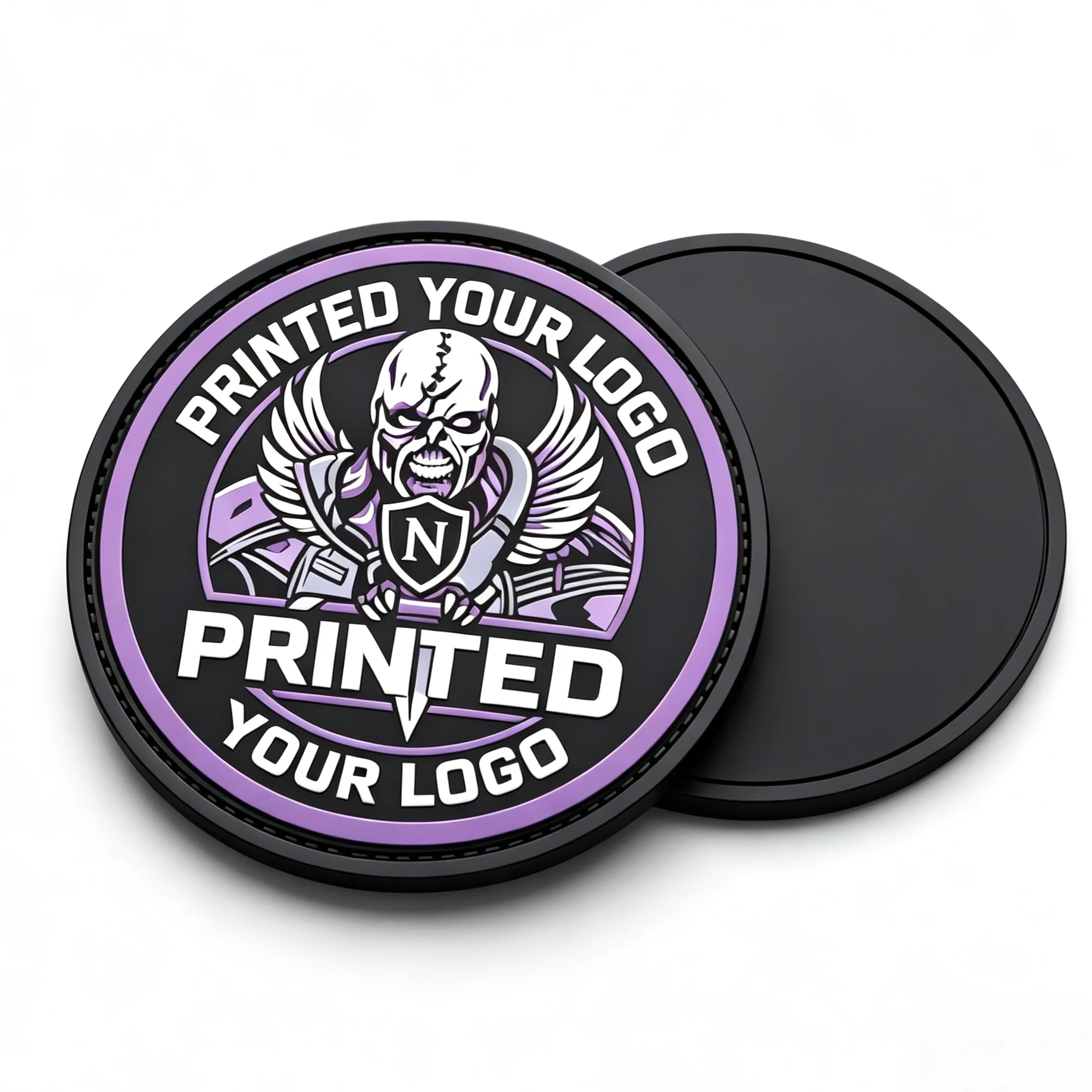 PVC Rubber Sticker Are Used For Backpack Equipment With Custom 3D Sticker Attached To The Hook-And-Loop Backing