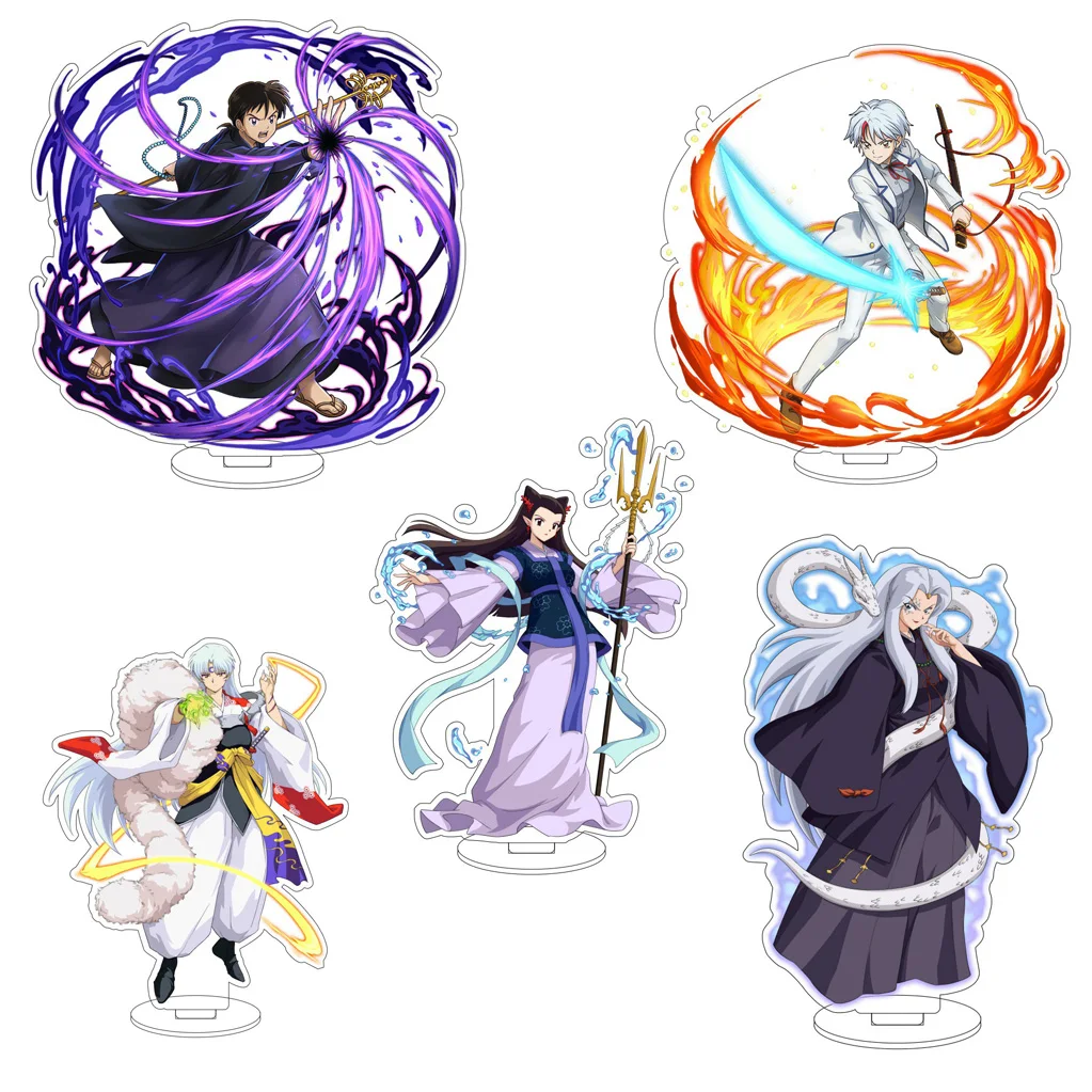 Figura acrílica de 16CM de Anime Inuyasha, Sesshoumaru, Higurashi, Kagome, Inuyasha, Kirara, Sango, adornos, regalos de Navidad