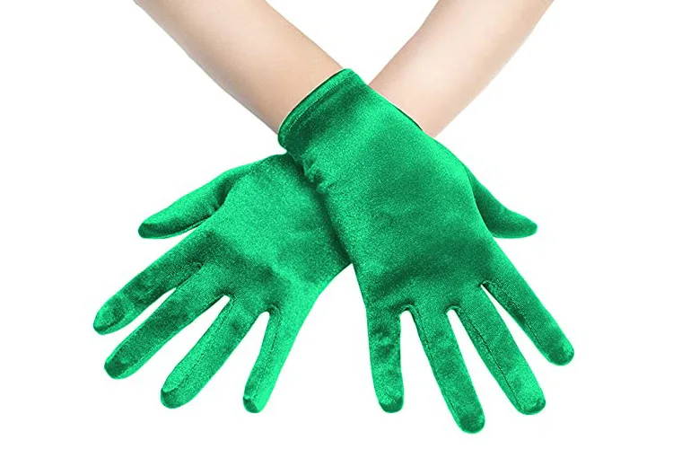 Gloves Women Satin Wedding Party Formal Dress Costume Accessory Soft Stretchy Elegant Lightweight Bridal Ceremony Standard Size
