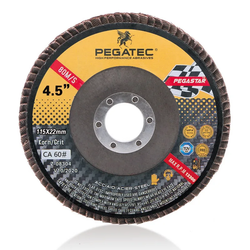 A/O FLAP DISC Steel Polishing Grinding Welding Material 115x22mm
