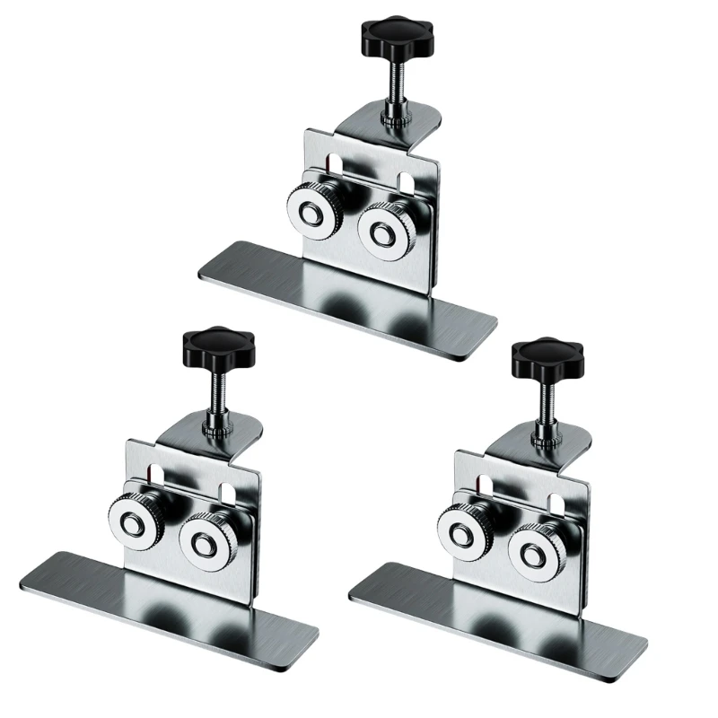 

ipiip Cabinet Door Mounting Jig Cabinets Frame Clamps Household Door Stainless Steel