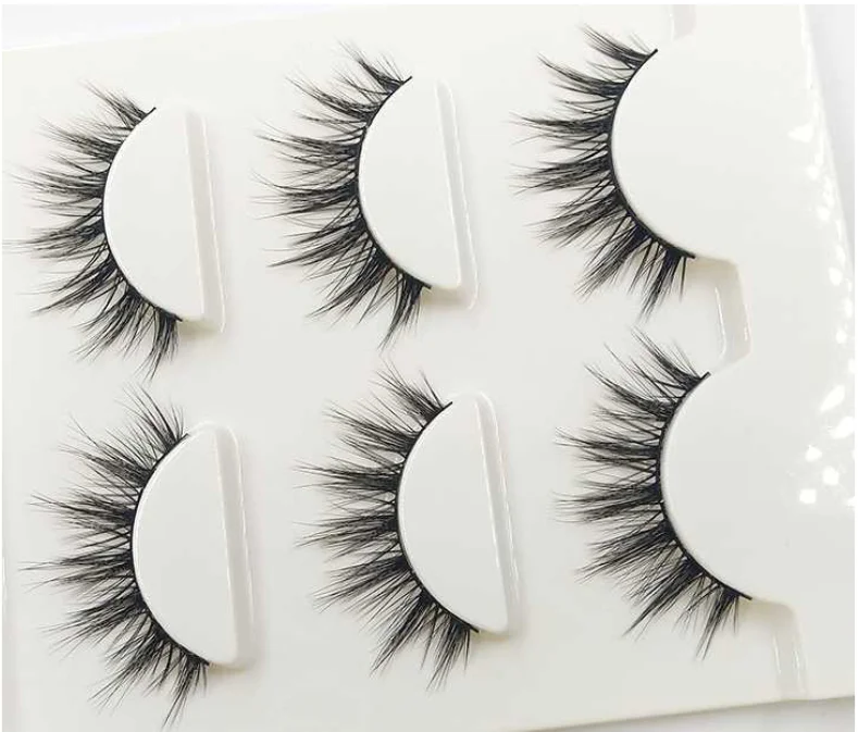 HBZGTLAD False Eyelashes Handmade Natural Cross False Eyelashes Japanese Cotton Thread Stem Nude Makeup Realistic Makeup Tools