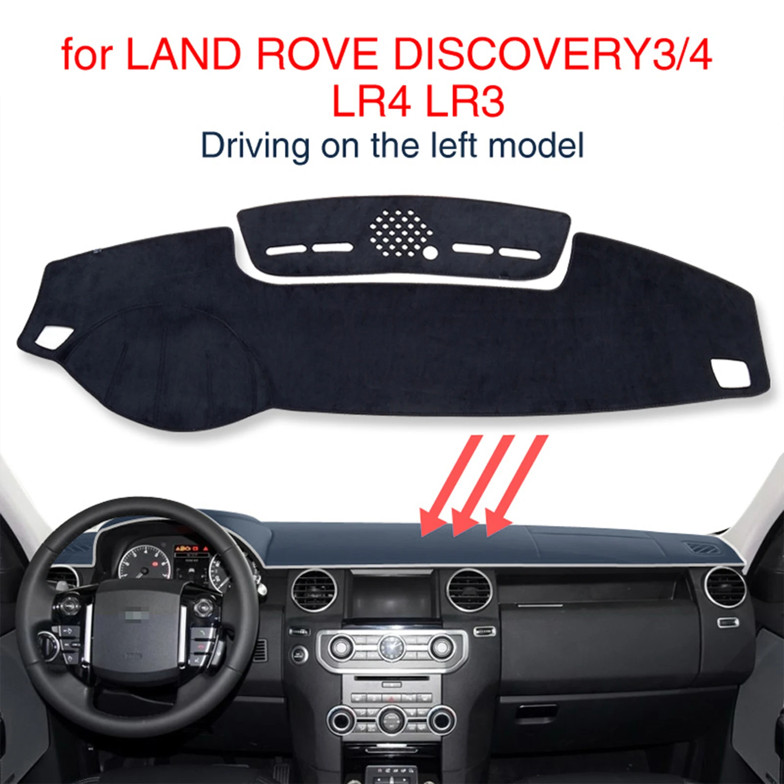 

Car Dashboard Mat for Land Rover LR3 LR4 Discovery 3 4 2005-2016 Sunshade Protective Carpet Dash Mat Dashmat