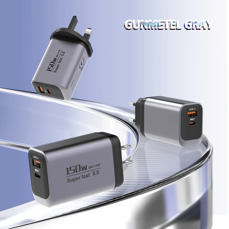 Lenovo 150W Schnellladegerät Dual-Port USB A Typ C Superschnelles 5.0 Wandladegerät Universalladegerät für Handys Tablets Kopfhörer – Detail 7