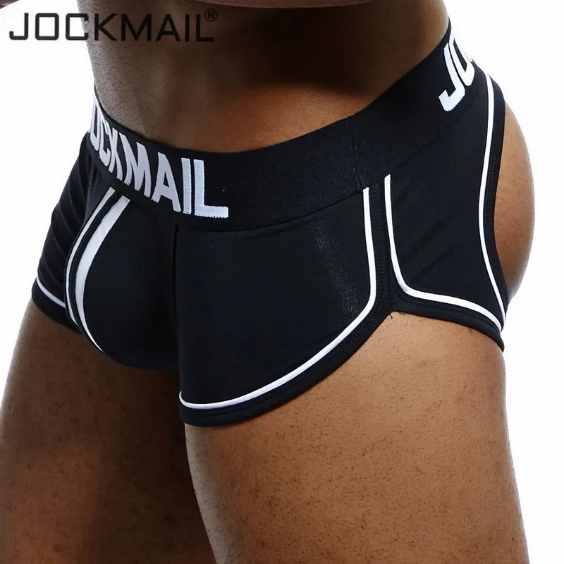 JOCKMAIL Brand Sexy Underwear Men Jockstrap Breathable cueca Gay Underwear Cotton boxershorts Panties Low Waist Thongs G-strings