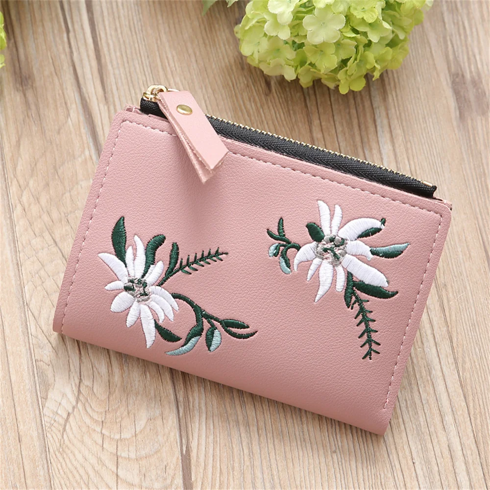 Girls Wallet Women Short Small Money Purse Ladies Pu Leather Folding Coin Card Holder Wallet Monedero Corto Fast Drop Shipping