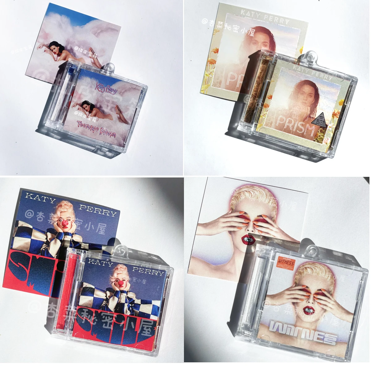 Pop Katy Perry MINI Music CD NFC Keychain Play Songs Teenage Dream Album Prism Key ring Cosplay Necklace DIY Acrylic Pendant view 2