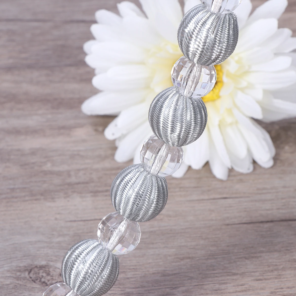 

2 Pcs Crystal Bead Curtain Ties Acrylic Window Tiebacks 70 5cm Reinforced Cords Home Decor