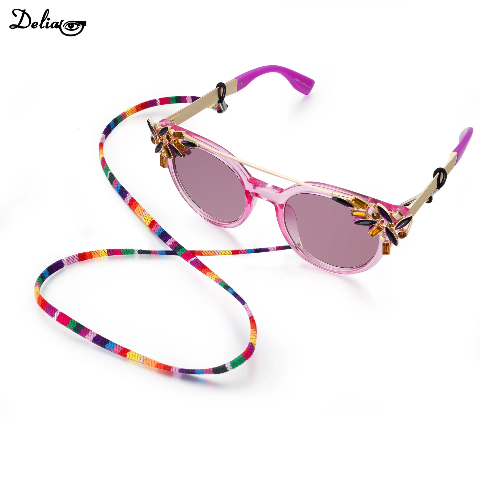 Practical Eyeglass Sunglasses Cotton Neck String Cord Retainer Strap Eyewear Lanyard Holder High-End Ethnic Rope Glasses Chain