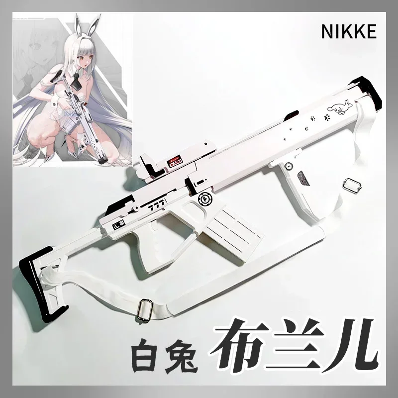 

Nikke The Goddess Of Victory Cosplay Weapon Nikke Blanc Cosplay Game Halloween Sexy Woman Bunny Girl White Leather Jumpsuit Gift