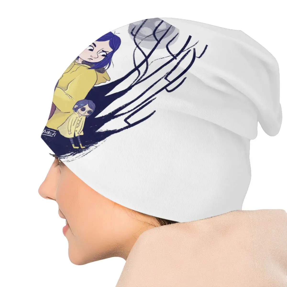 مخصص كورالاين Skullies Beanies قبعات للجنسين شتاء دافئ محبوك قبعة موضة الكبار الأم الأخرى بونيه القبعات قبعة تزلج في الهواء الطلق