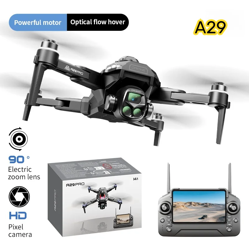 RC FPV Quadcopter A29 Mecha Style Drone Cool LED Full Obstacle Avoidance 5.6" Screen RC Drone Present For Teenagers Hobbyists