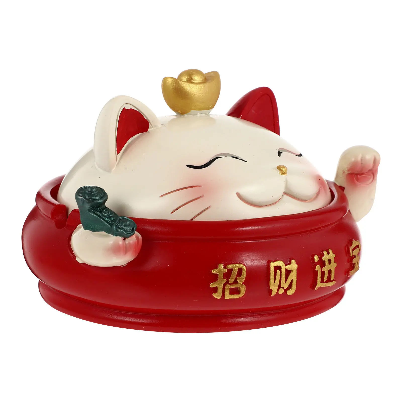 

Resin Home Decor Unique Cat Shaped Tray Cute Figurine Decorative Figurines Smoking Creative