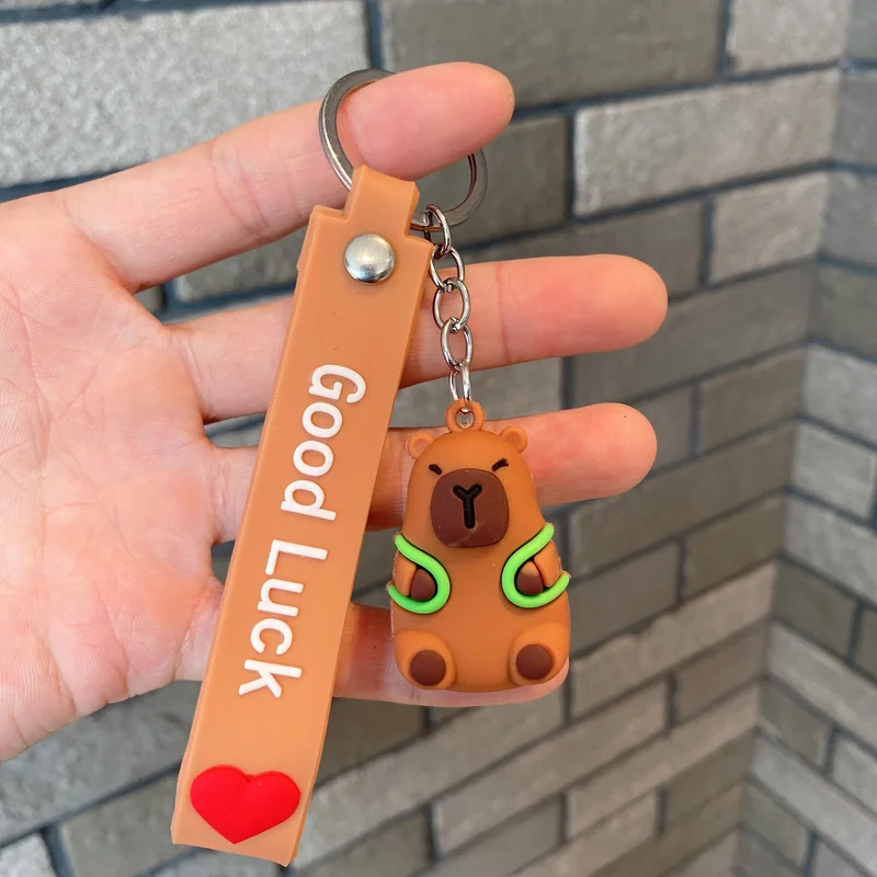 Gantungan Kunci Boneka Kapibara yang Menggemaskan, Aksesori Lucu yang Indah untuk Pasangan, Mobil & Tas, Hadiah Sempurna