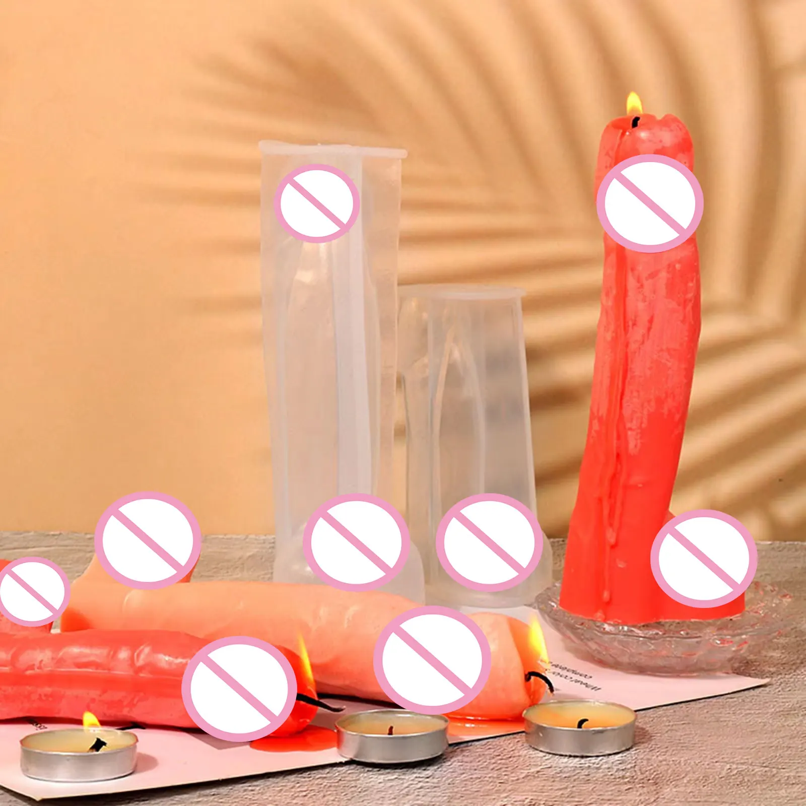Silicone Men Genital Candle Mold Reusable for Aromatherapy Candle Soap Epoxy Resin Mould Handicrafts Ornaments DIY Baking Making - view 3