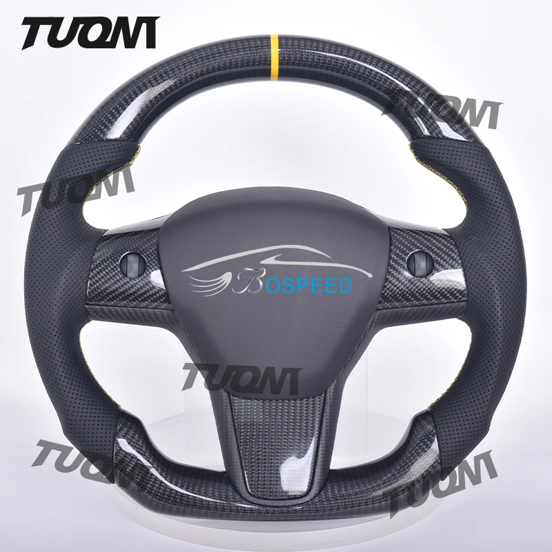 For Telsa Model 3 X Y & S Carbon Fiber Steering Wheel Support Custom Hot Selling