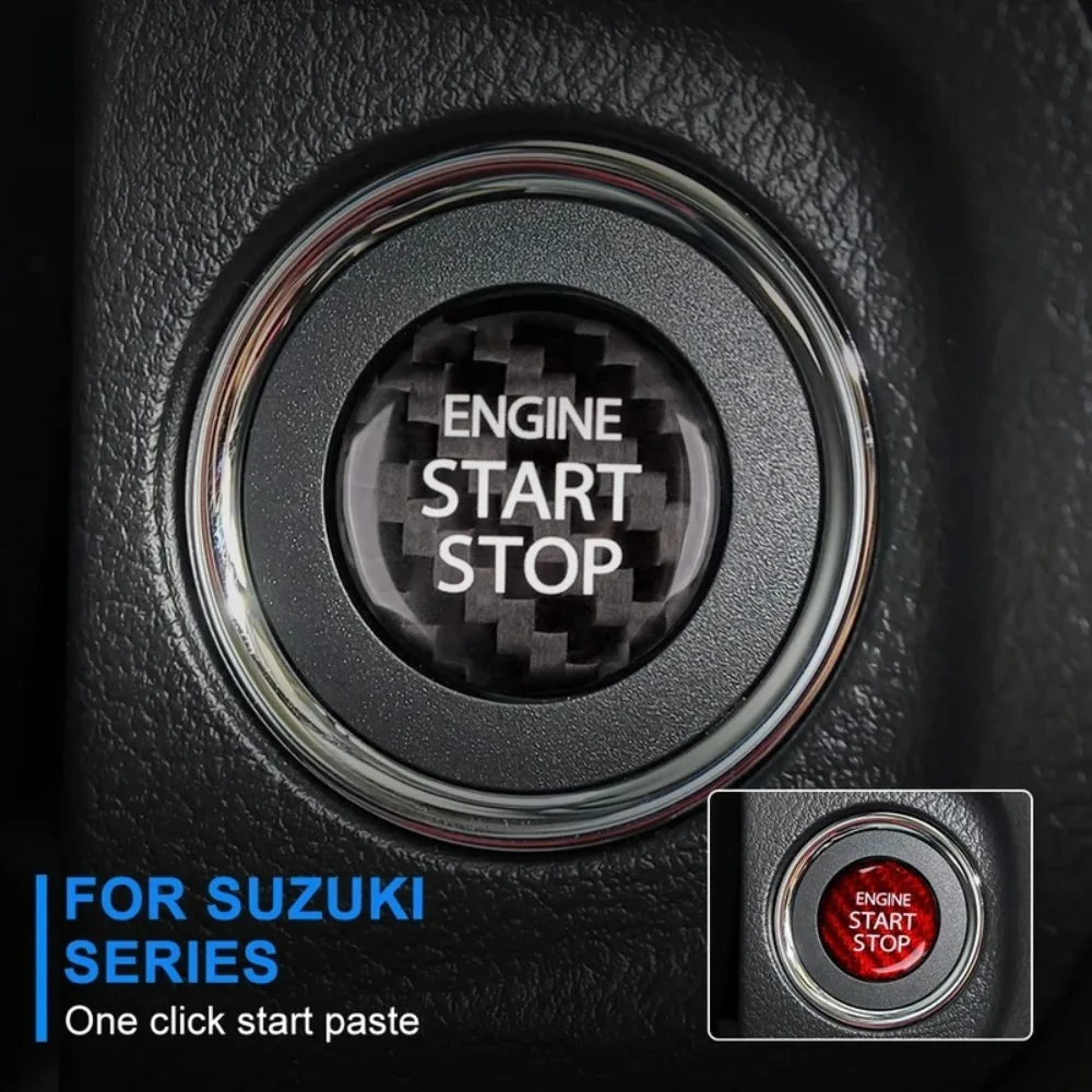Real Hard Carbon Fiber Engine Start/Stop Button for Suzuki Swift Alto Ignis S-Cross Alivio Kizashi - Interior Trim Accessory