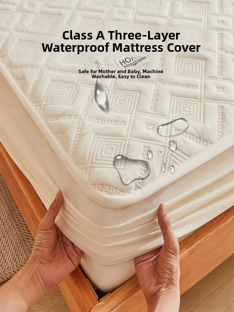 

Водонепроницаемый утолщенный хлопковый наматрасник-чехол, цельный, защита от мочи и пыли, прочный, из стираного хлопка, стеганый.