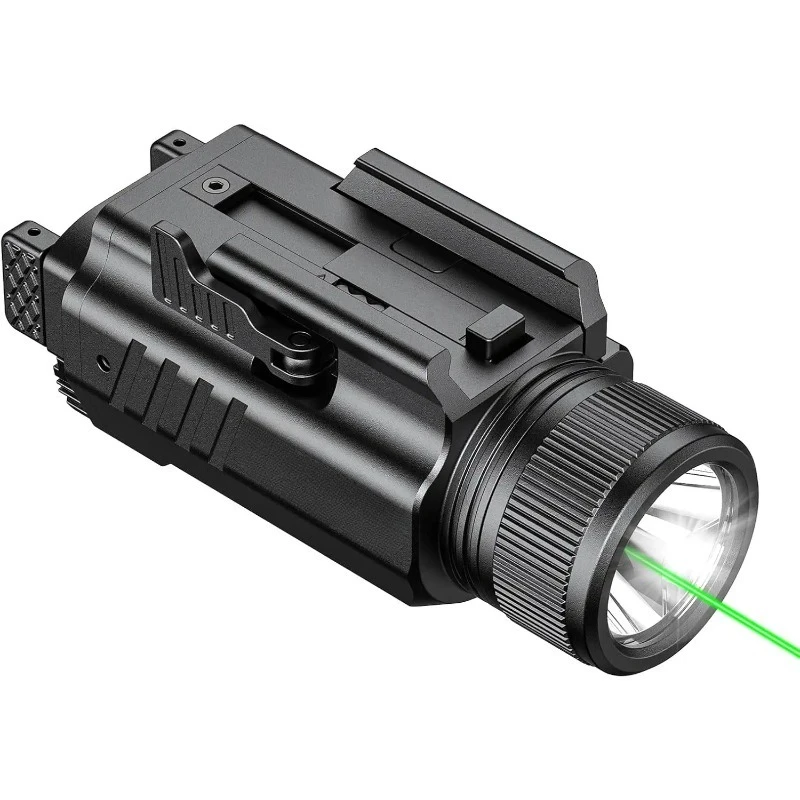 2000 Lumen Green Laser Pistol Light Combo, Magnetic Rechargeable with Quick Release for Home Defense and Hunting