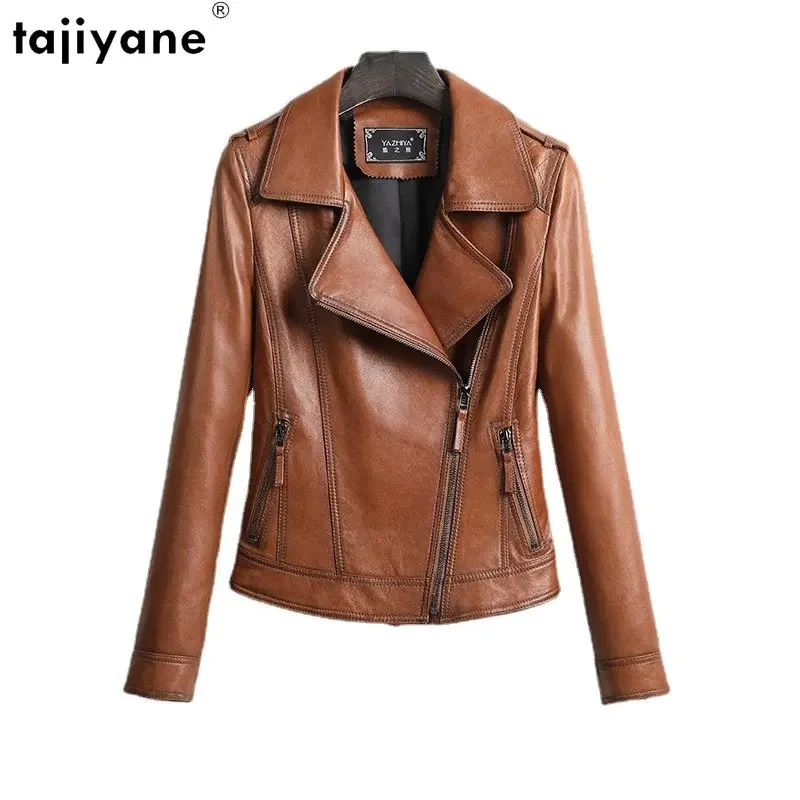 

Tajiyane Genuine Leather Jacket Women Spring Autumn Real Sheepskin Coat Slim Short Leather Jackets and Coats Casaco Feminino SGG