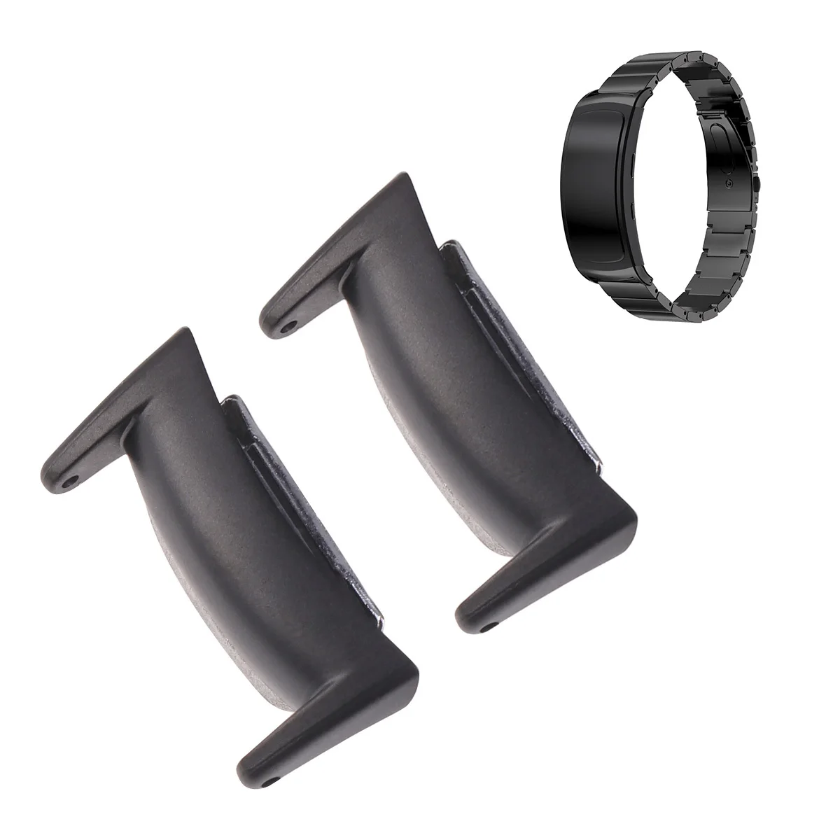 2 stuks duurzaam roestvrij staal 2 bandconnector nauwkeurige sneden veilige pasvorm voor lederen siliconen banden bandaccessoire